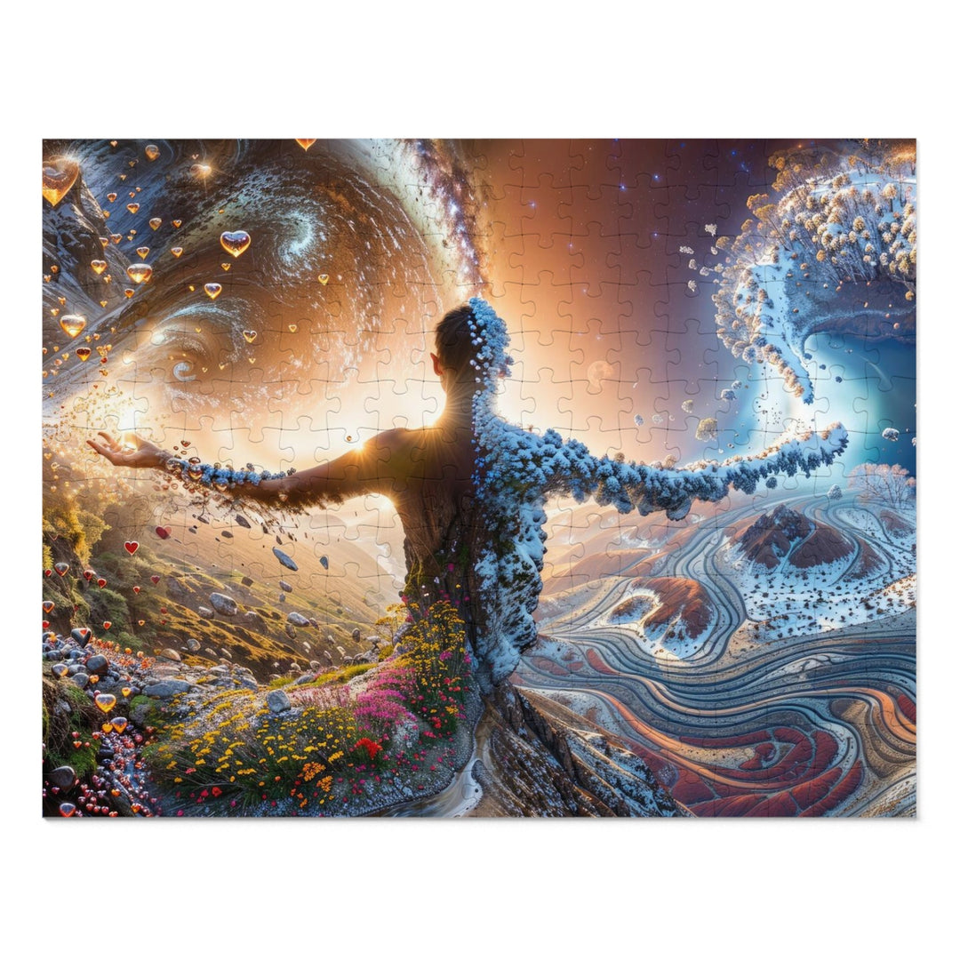 Cosmic Essence Unfurling - Jigsaw Puzzle (100, 252, 500, 1000 pieces) - Puzzle - g(0D·IO) - 14" × 11" (252 pcs) - -