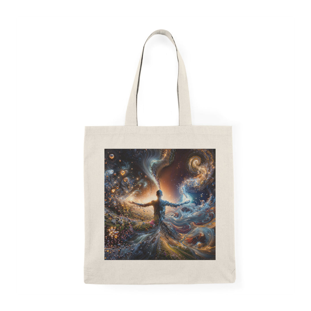 Cosmic Essence Unfurling - Natural Tote Bag - Bags - g(0D·IO) - 15" x 16" - Natural -