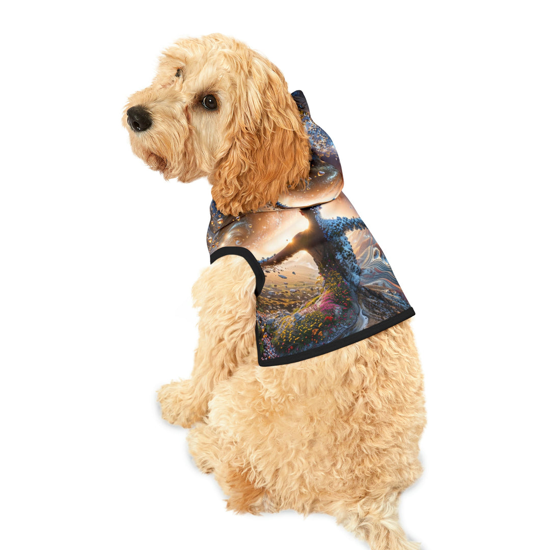 Cosmic Essence Unfurling - Pet Hoodie - Pets - g(0D·IO) - XXS - Black Rib -