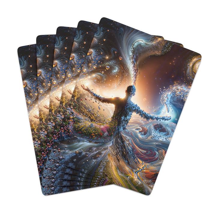 Cosmic Essence Unfurling - Poker Cards - Paper products - g(0D·IO) - 2.47" x 3.47" - White - Semi Glossy