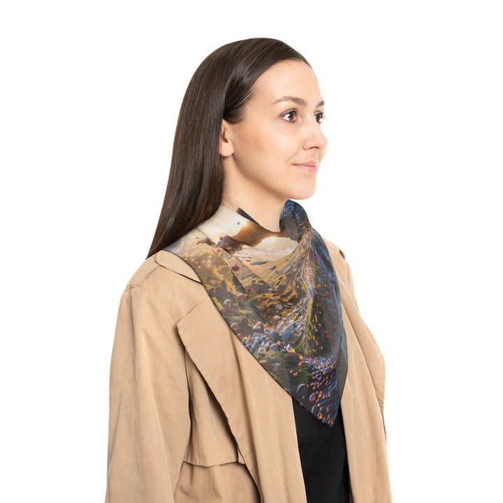 Cosmic Essence Unfurling - Poly Scarf - Accessories - g(0D·IO) - Poly chiffon - 50" × 50" -