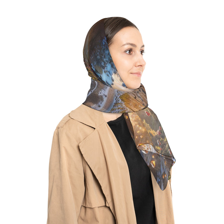 Cosmic Essence Unfurling - Poly Scarf - Accessories - g(0D·IO) - Poly chiffon - 50" × 50" -