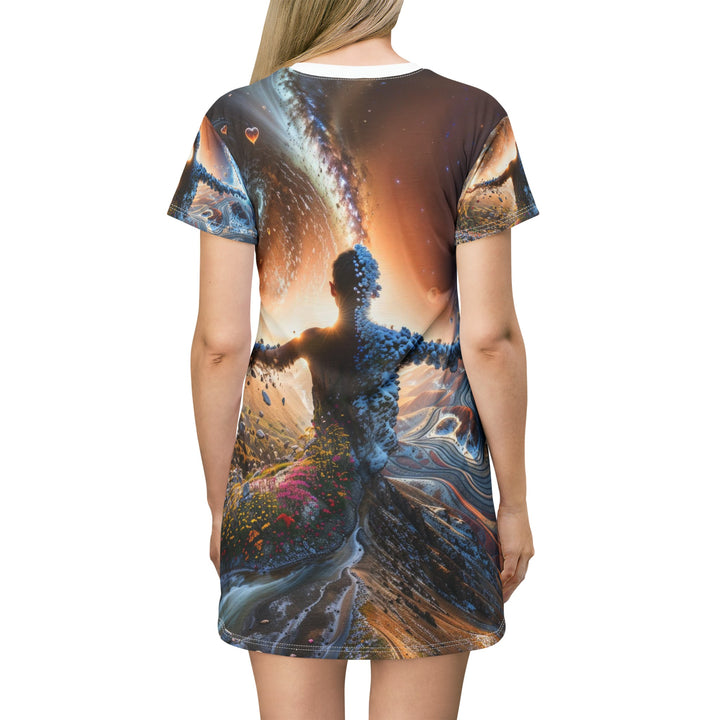 Cosmic Essence Unfurling - T-Shirt Dress - All Over Prints - g(0D·IO) - XS - -