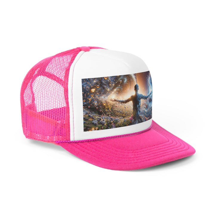 Cosmic Essence Unfurling - Trucker Hat - Hats - g(0D·IO) - Pink - One size -