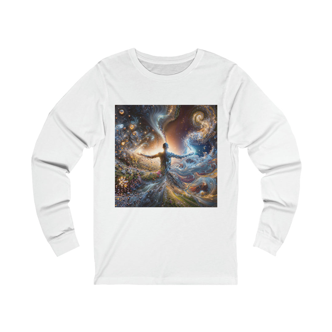 Cosmic Essence Unfurling - Unisex Jersey Long Sleeve Tee - Long-sleeve - g(0D·IO) - S - White -