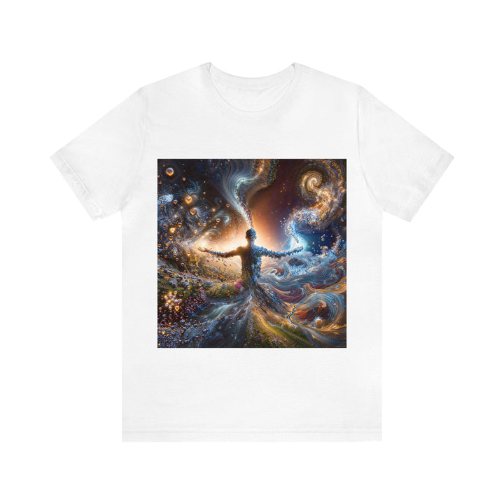 Cosmic Essence Unfurling - Unisex Jersey Short Sleeve Tee - T-Shirt - g(0D·IO) - White - S -