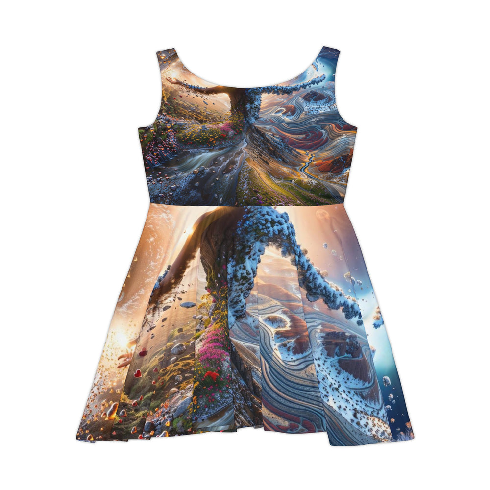 Cosmic Essence Unfurling - Women's Skater Dress - All Over Prints - g(0D·IO) - XS - -