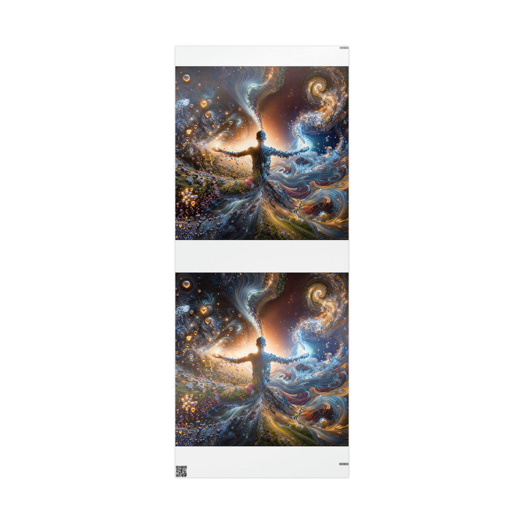 Cosmic Essence Unfurling - Wrapping Paper - Home Decor - g(0D·IO) - 30'' x 72'' - Glossy -