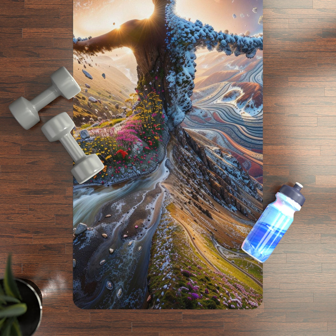 Cosmic Essence Unfurling - Yoga Mat - Home Decor - g(0D·IO) - 24” x 68” - -