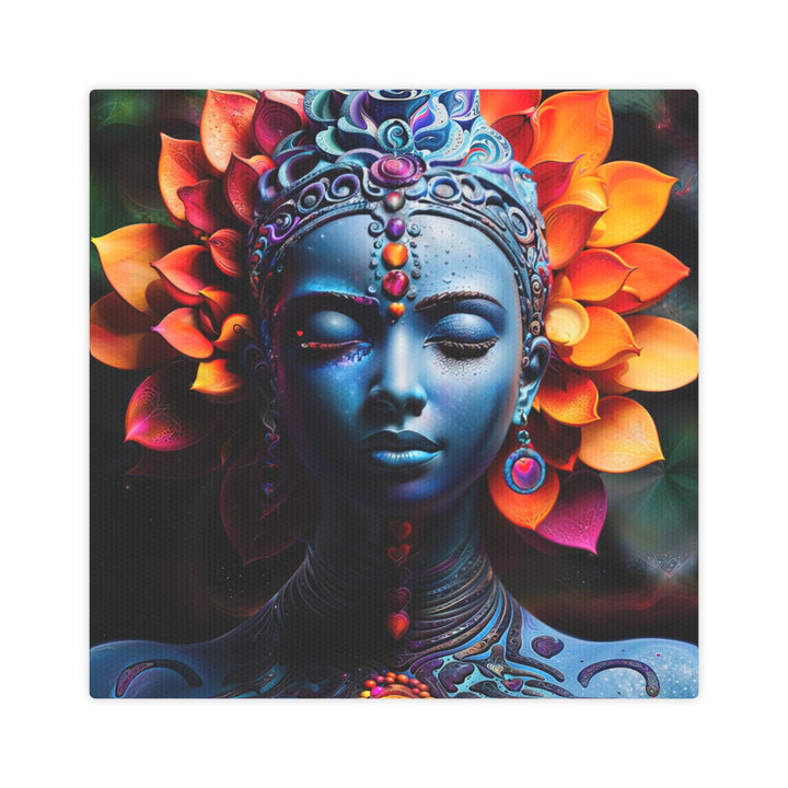 Cosmic Floral Deity - Canvas Photo Tile - Canvas - g(0D·IO) - 8" x 8" (Square) - 0.5" -