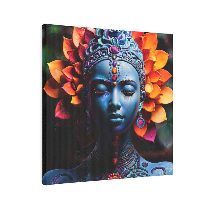 Cosmic Floral Deity - Canvas Photo Tile - Canvas - g(0D·IO) - 8" x 8" (Square) - 0.5" -