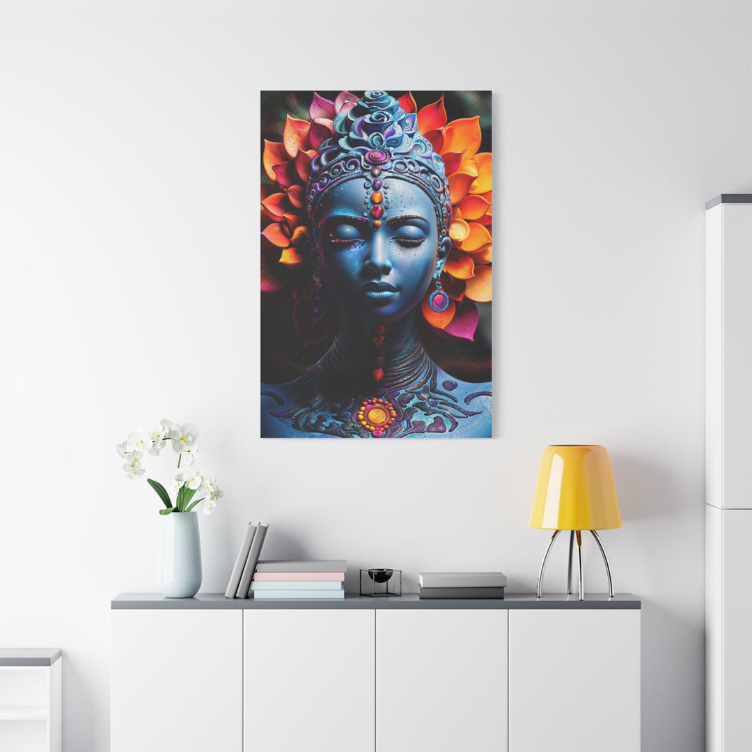 Cosmic Floral Deity - Matte Canvas Print 1.25" - Canvas - g(0D·IO) - 36" x 36" - 1.25" -