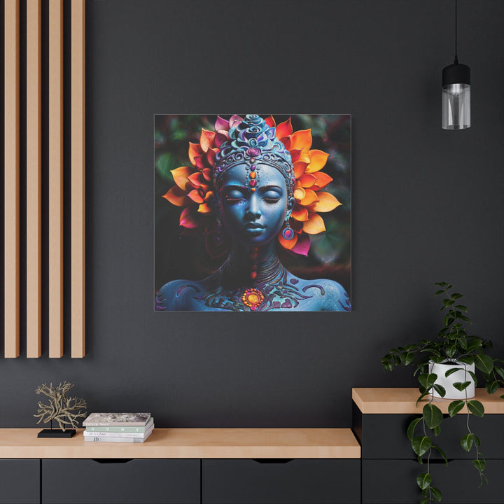 Cosmic Floral Deity - Matte Canvas Print 1.25" - Canvas - g(0D·IO) - 36" x 36" - 1.25" -