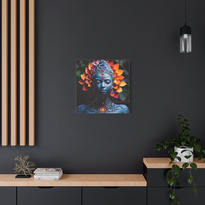 Cosmic Floral Deity - Matte Canvas Print 1.25" - Canvas - g(0D·IO) - 36" x 36" - 1.25" -