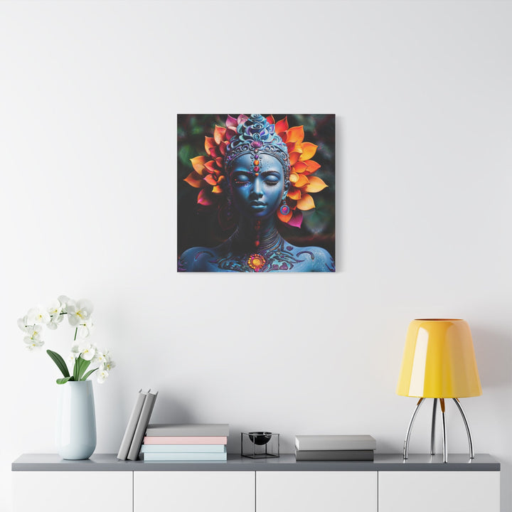 Cosmic Floral Deity - Matte Canvas Print 1.25" - Canvas - g(0D·IO) - 36" x 36" - 1.25" -