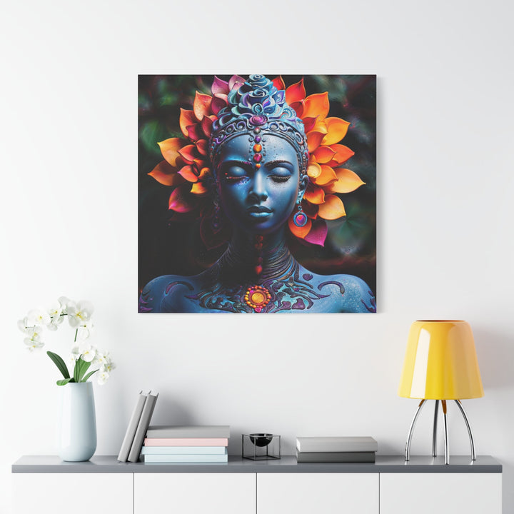 Cosmic Floral Deity - Matte Canvas Print 1.25" - Canvas - g(0D·IO) - 36" x 36" - 1.25" -