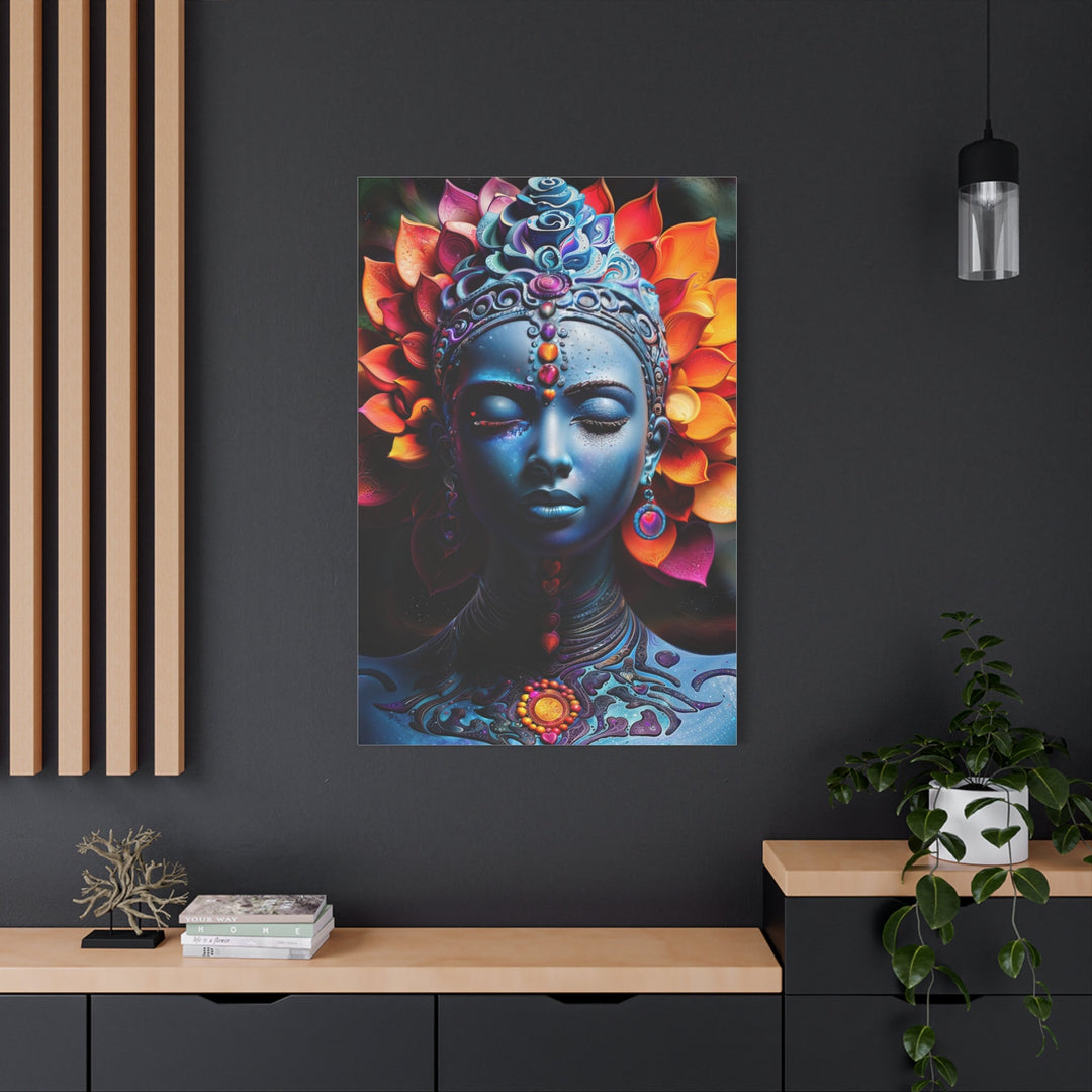 Cosmic Floral Deity - Matte Canvas Print 1.25" - Canvas - g(0D·IO) - 36" x 36" - 1.25" -