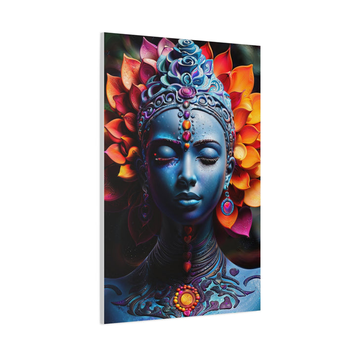 Cosmic Floral Deity - Matte Canvas Print 1.25" - Canvas - g(0D·IO) - 36" x 36" - 1.25" -