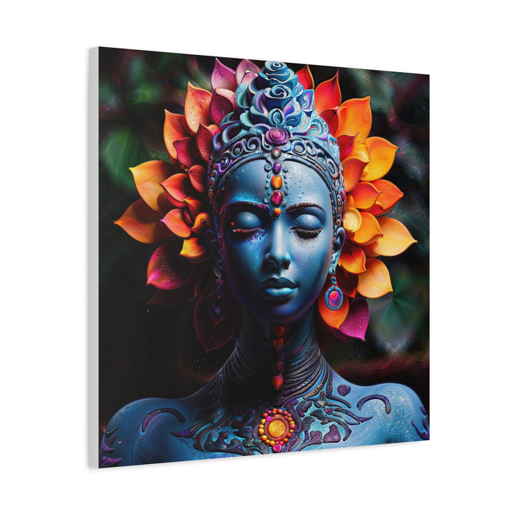 Cosmic Floral Deity - Matte Canvas Print 1.25" - Canvas - g(0D·IO) - 36" x 36" - 1.25" -