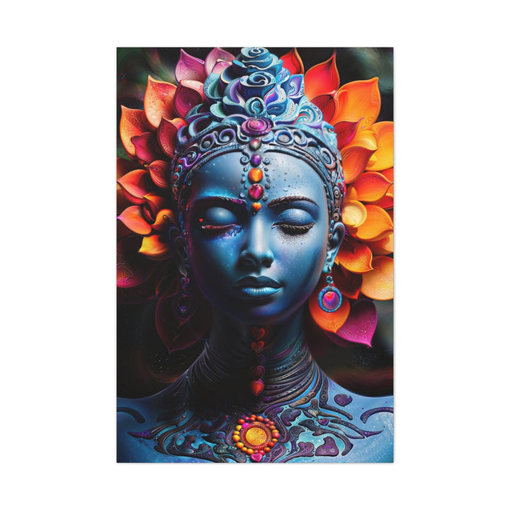 Cosmic Floral Deity - Matte Canvas Print 1.25" - Canvas - g(0D·IO) - 32″ x 48″ (Vertical) - 1.25" -