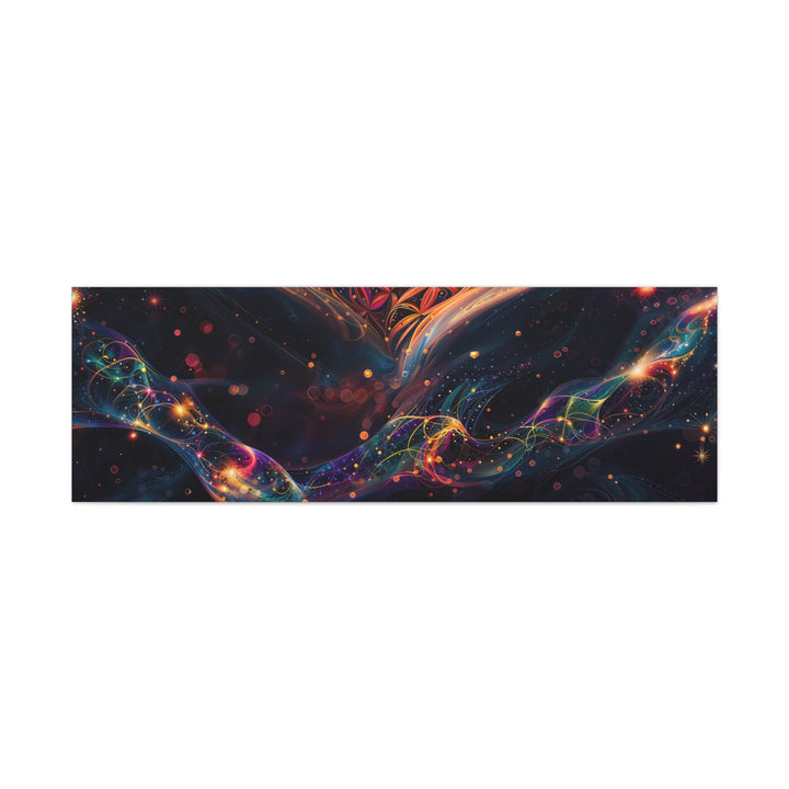 Cosmic Floral Mandala - Matte Canvas Print 1.25" - Canvas - g(0D·IO) - 60" x 20" (Horizontal) - 1.25" -