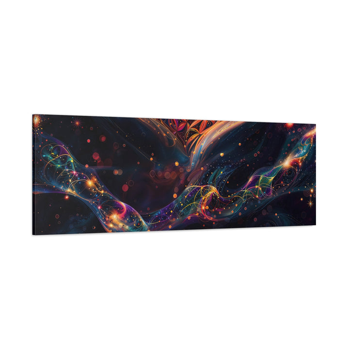 Cosmic Floral Mandala - Matte Canvas Print 1.25" - Canvas - g(0D·IO) - 36" x 36" - 1.25" -