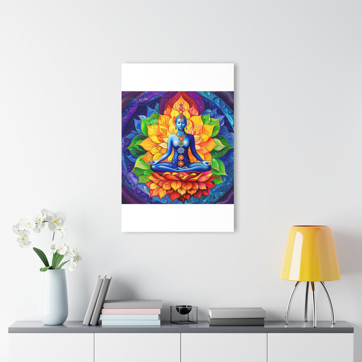 Cosmic Floral Meditation - Acrylic Prints (French Cleat Hanging) - Home Decor - g(0D·IO) - 24" x 36" (Vertical) - 0.25'' -