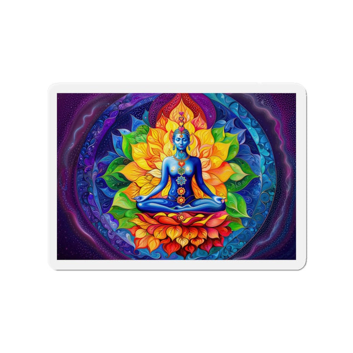 Cosmic Floral Meditation - Die-cut Magnet - Home Decor - g(0D·IO) - 6 × 6" - Die-Cut - 1 pc