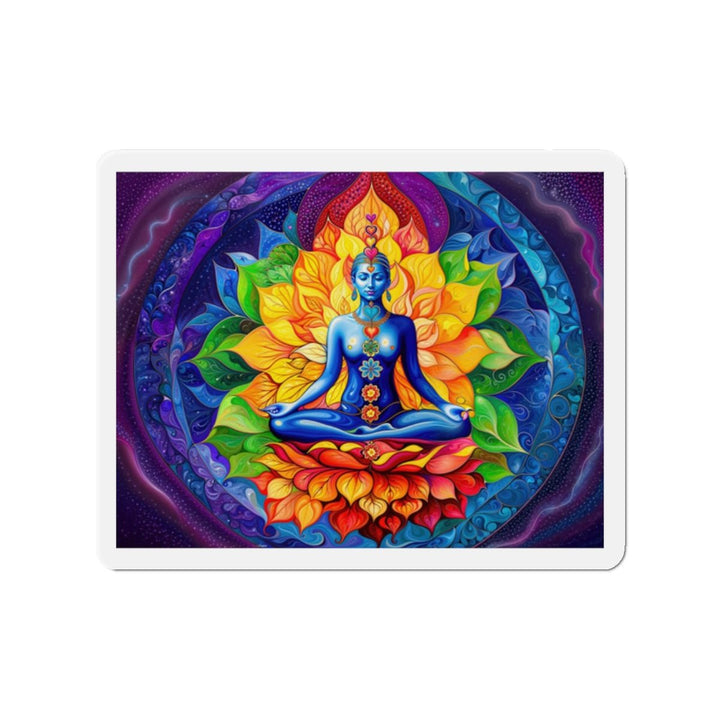 Cosmic Floral Meditation - Die-cut Magnet - Home Decor - g(0D·IO) - 2" x 2" - Die-Cut - 1 pc