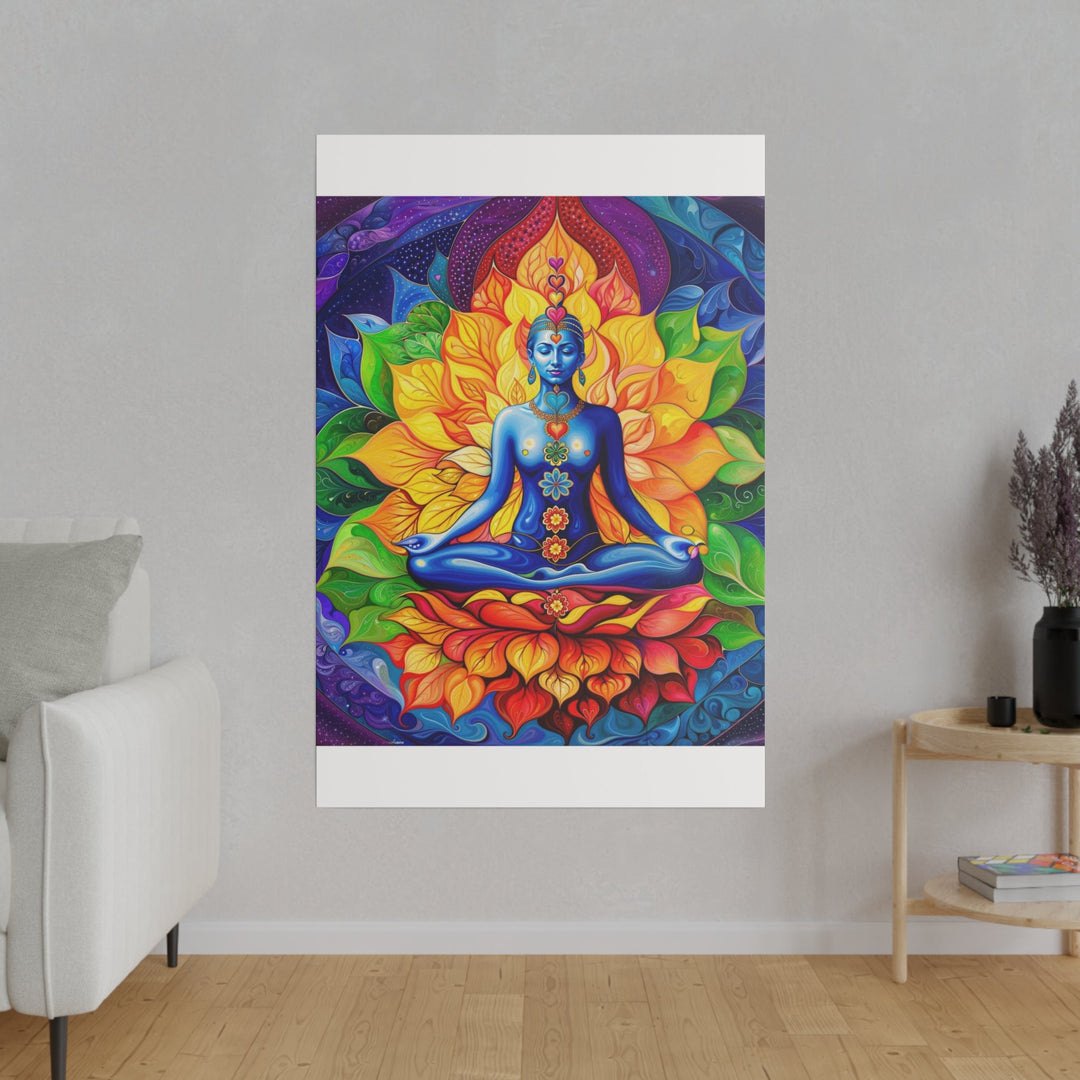 Cosmic Floral Meditation - Matte Canvas - Canvas - g(0D·IO) - 32" x 32" (Square) - 0.75'' -