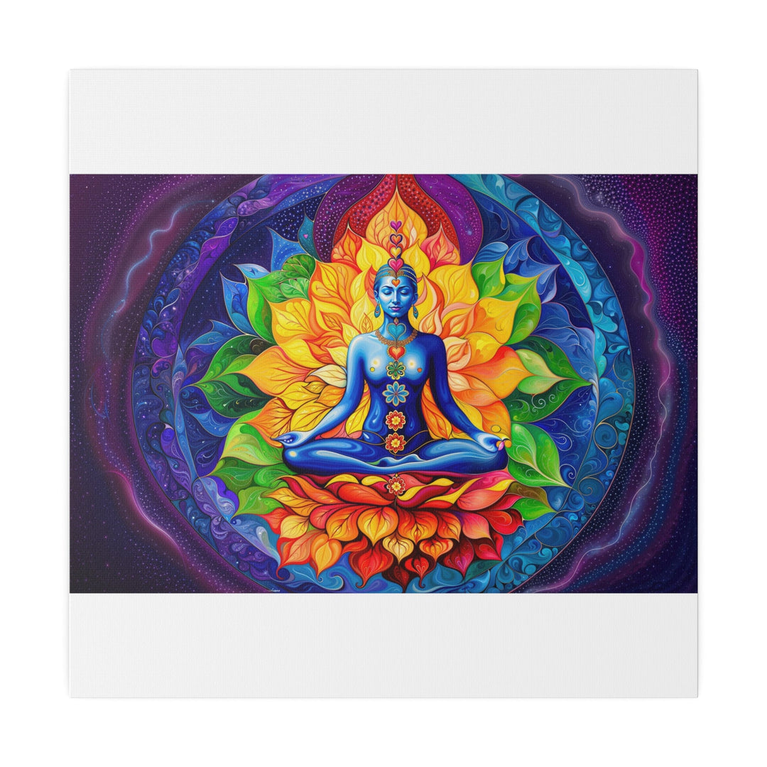 Cosmic Floral Meditation - Matte Canvas - Canvas - g(0D·IO) - 32" x 32" (Square) - 0.75'' -