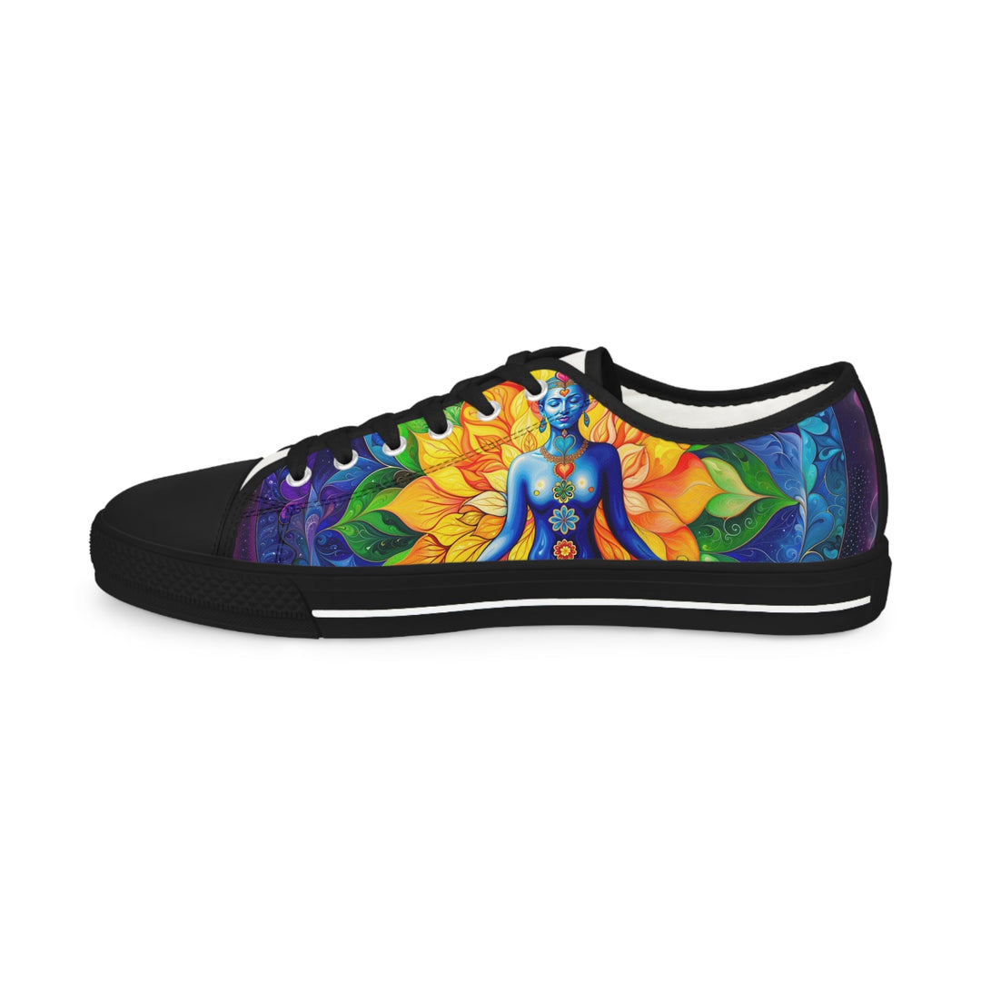 Cosmic Floral Meditation - Men's Lowtop Sneakers - Shoes - g(0D·IO) - US 5 - Black sole -