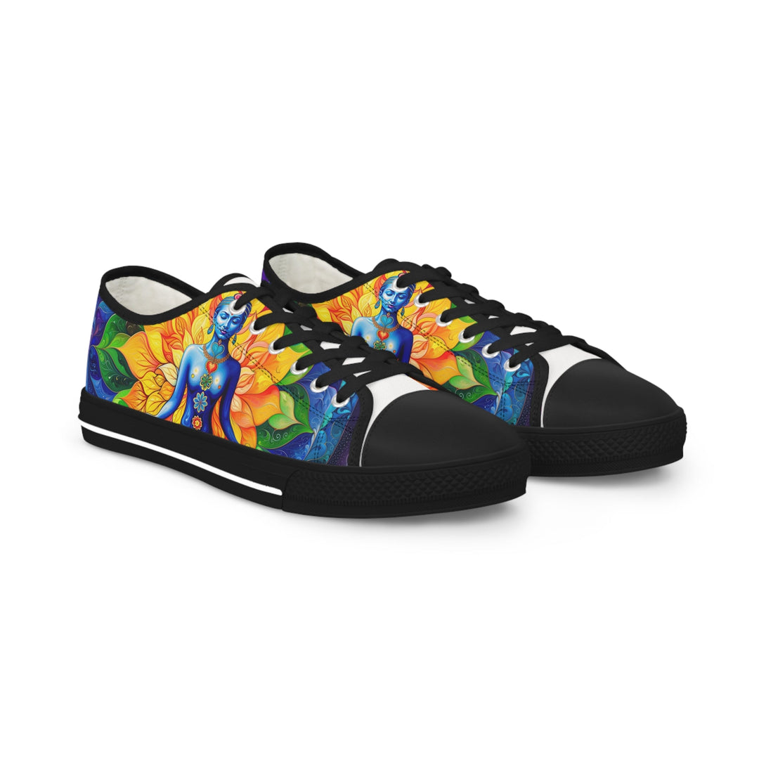 Cosmic Floral Meditation - Men's Lowtop Sneakers - Shoes - g(0D·IO) - US 5 - Black sole -