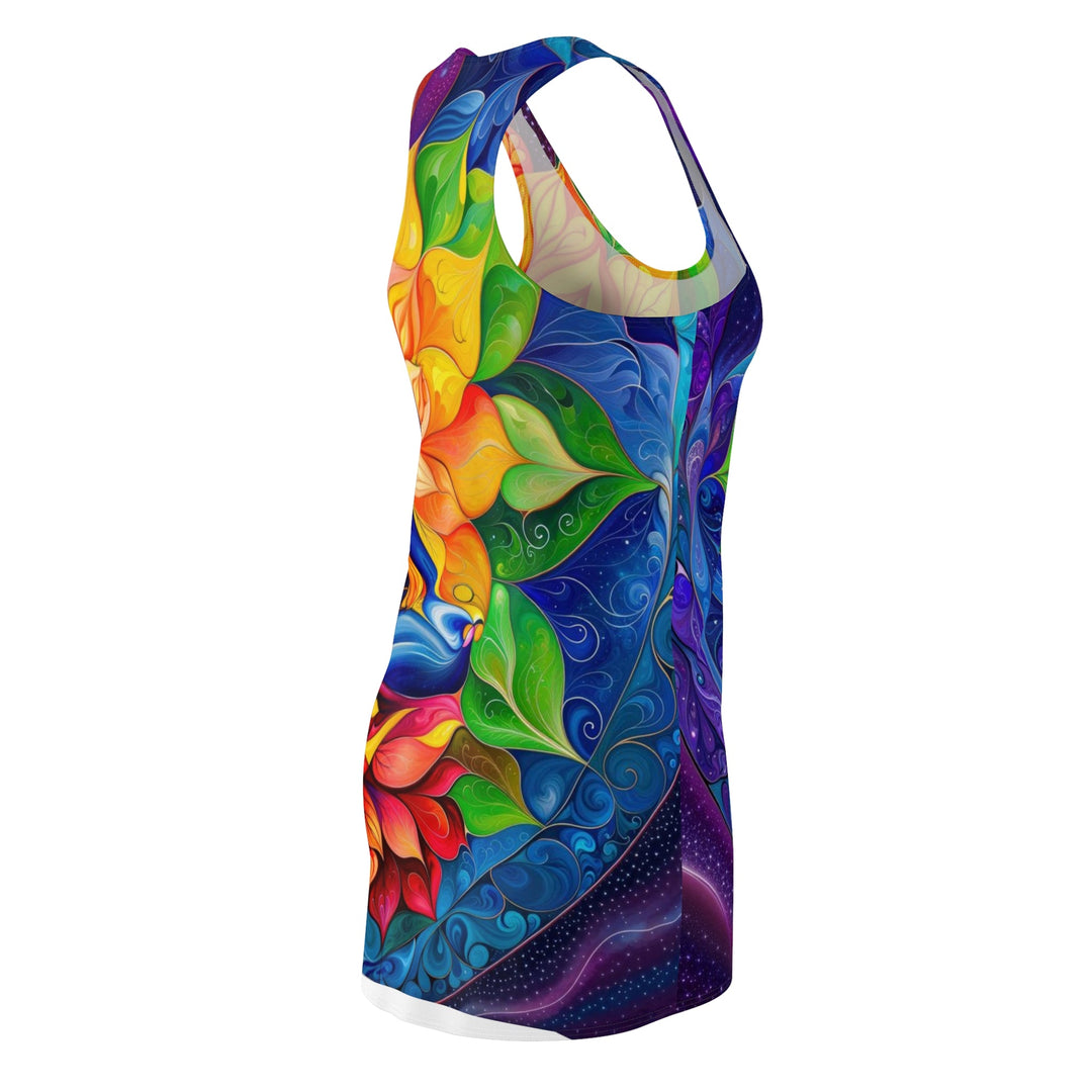 Cosmic Floral Meditation - Racerback Dress - All Over Prints - g(0D·IO) - XS - -