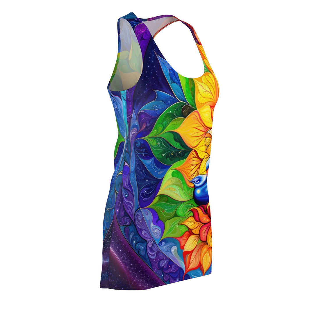 Cosmic Floral Meditation - Racerback Dress - All Over Prints - g(0D·IO) - XS - -