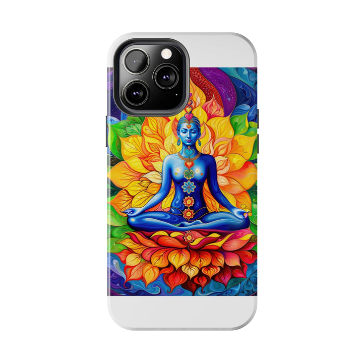 Cosmic Floral Meditation - Tough Phone Case - Phone Case - g(0D·IO) - iPhone 13 Mini - -