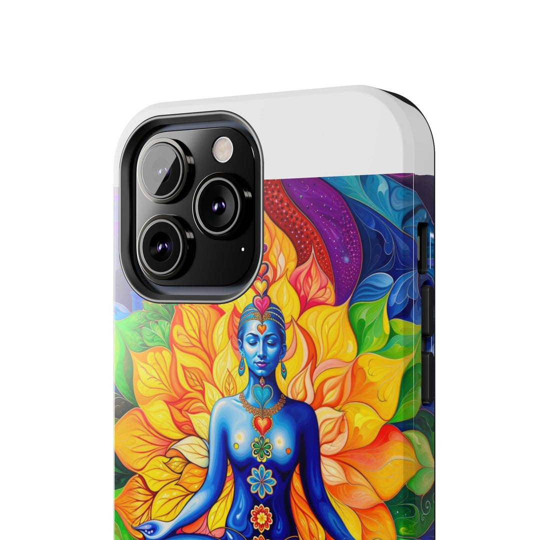 Cosmic Floral Meditation - Tough Phone Case - Phone Case - g(0D·IO) - iPhone 13 Mini - -