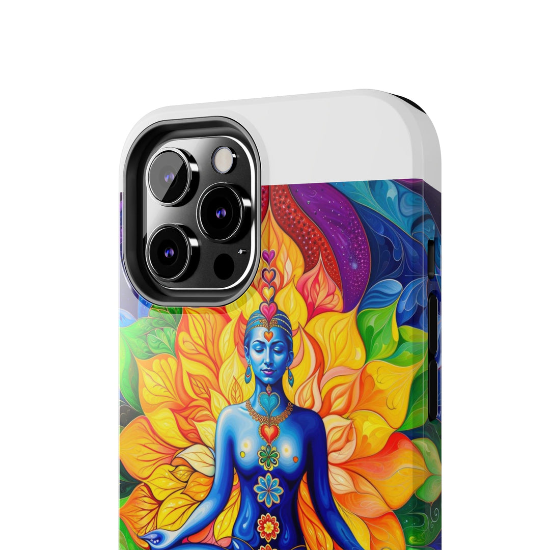 Cosmic Floral Meditation - Tough Phone Case - Phone Case - g(0D·IO) - iPhone 13 Mini - -