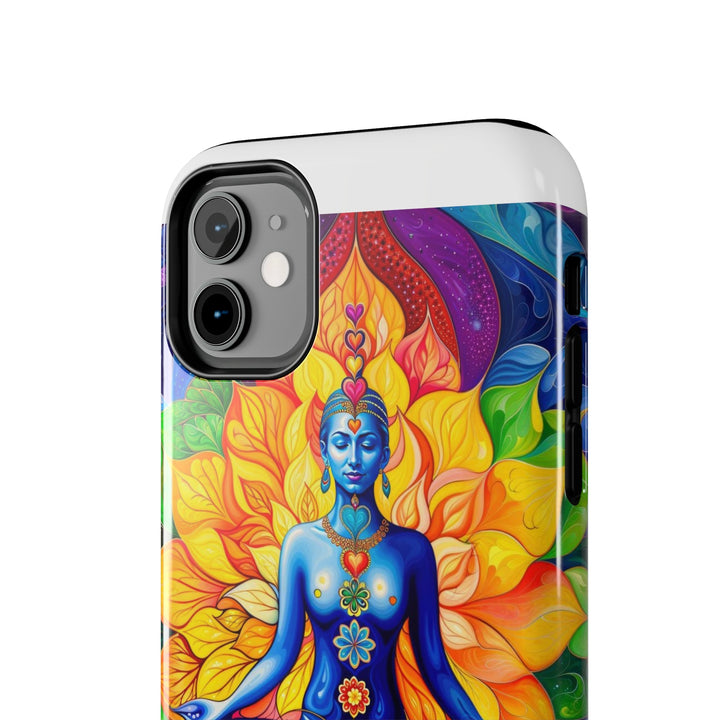 Cosmic Floral Meditation - Tough Phone Case - Phone Case - g(0D·IO) - iPhone 13 Mini - -