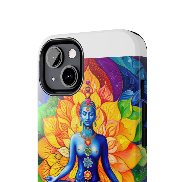 Cosmic Floral Meditation - Tough Phone Case - Phone Case - g(0D·IO) - iPhone 13 Mini - -