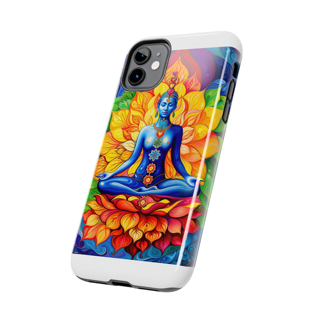 Cosmic Floral Meditation - Tough Phone Case - Phone Case - g(0D·IO) - iPhone 13 Mini - -