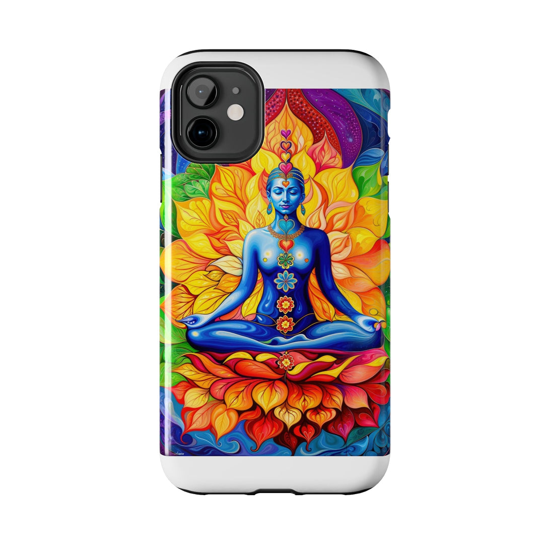 Cosmic Floral Meditation - Tough Phone Case - Phone Case - g(0D·IO) - iPhone 13 Mini - -