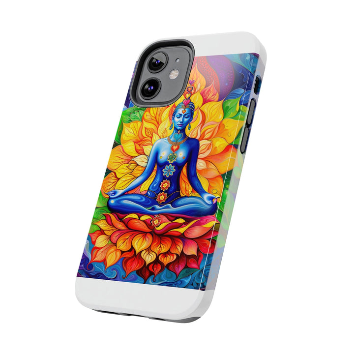 Cosmic Floral Meditation - Tough Phone Case - Phone Case - g(0D·IO) - iPhone 13 Mini - -