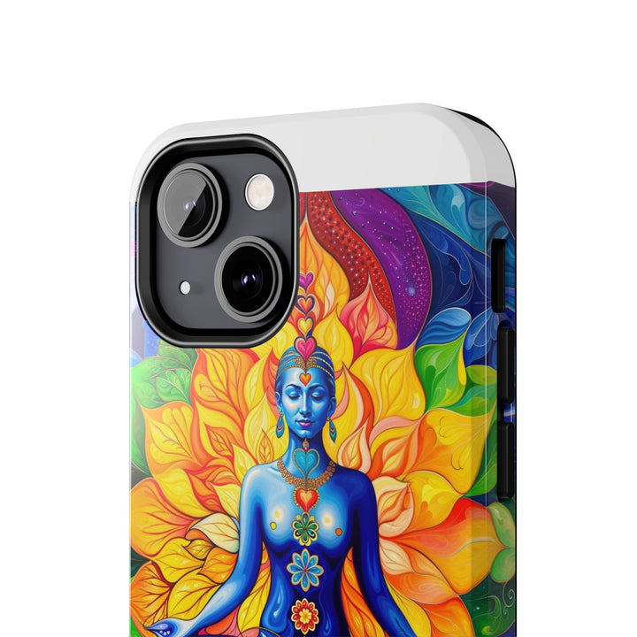 Cosmic Floral Meditation - Tough Phone Case - Phone Case - g(0D·IO) - iPhone 13 Mini - -