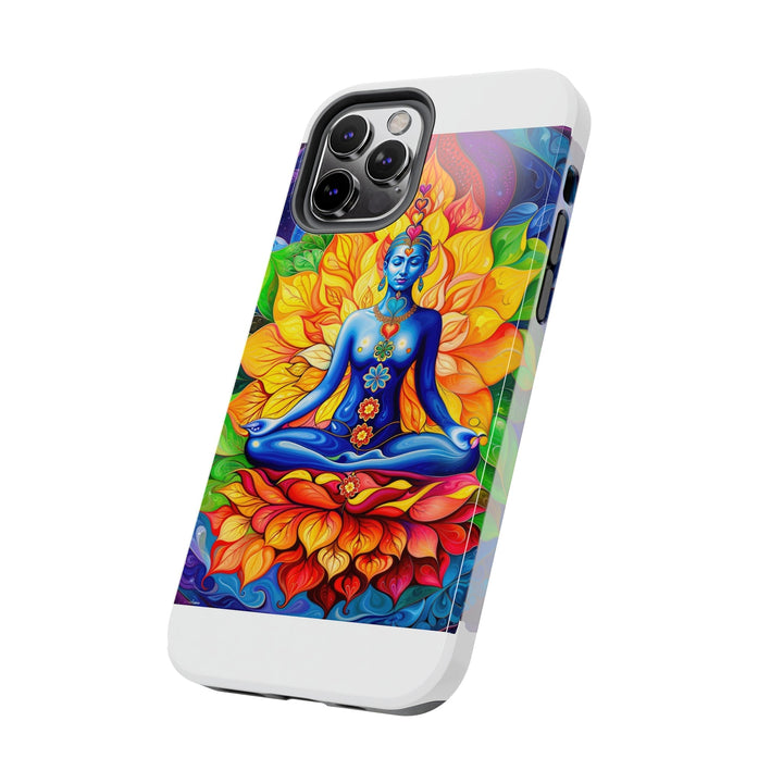 Cosmic Floral Meditation - Tough Phone Case - Phone Case - g(0D·IO) - iPhone 13 Mini - -