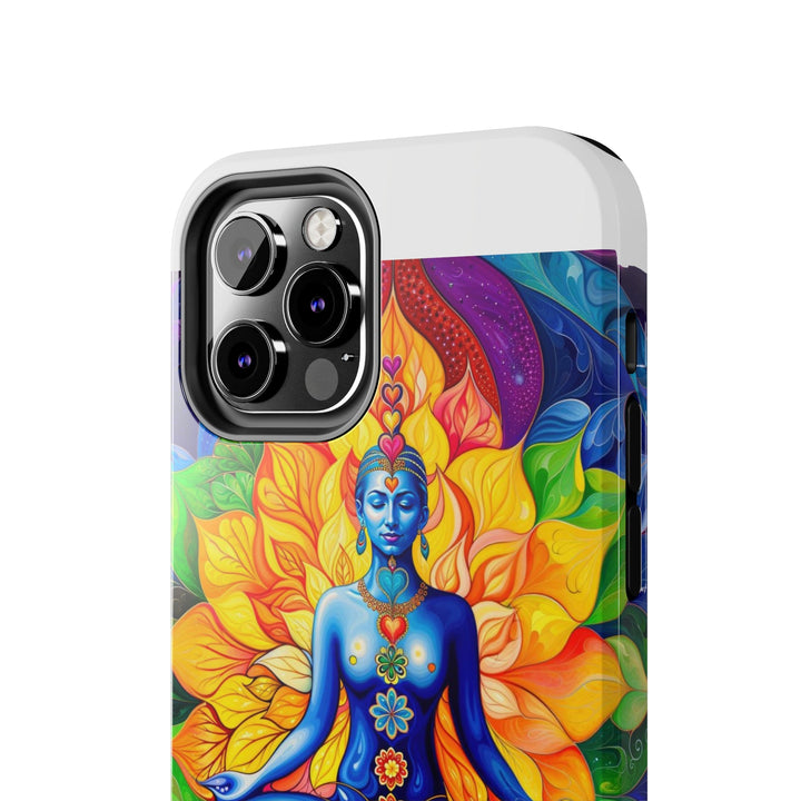 Cosmic Floral Meditation - Tough Phone Case - Phone Case - g(0D·IO) - iPhone 13 Mini - -