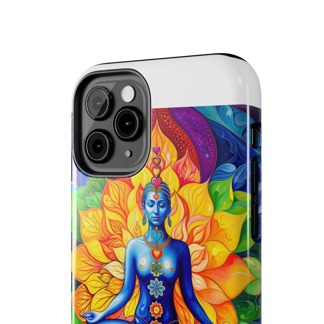 Cosmic Floral Meditation - Tough Phone Case - Phone Case - g(0D·IO) - iPhone 13 Mini - -