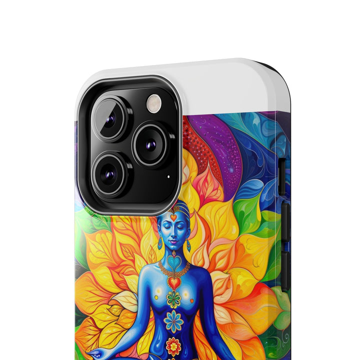 Cosmic Floral Meditation - Tough Phone Case - Phone Case - g(0D·IO) - iPhone 13 Mini - -