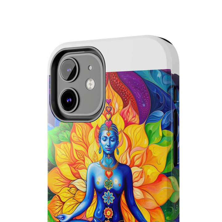 Cosmic Floral Meditation - Tough Phone Case - Phone Case - g(0D·IO) - iPhone 13 Mini - -