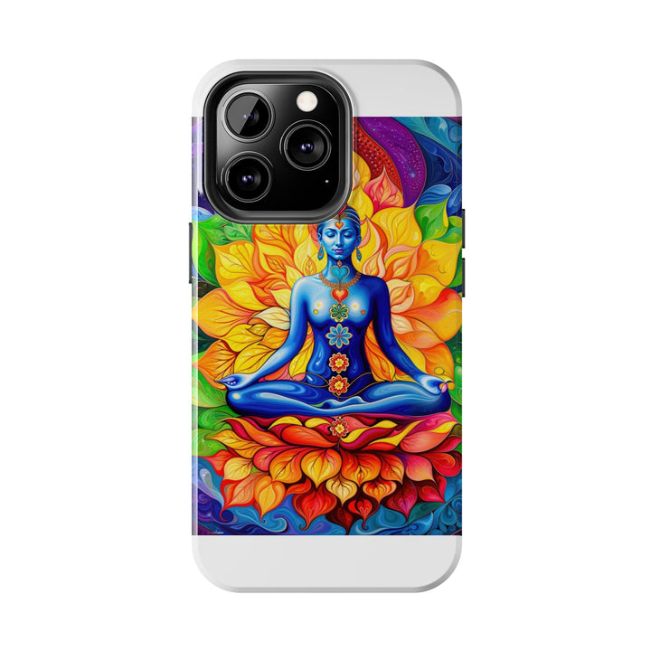 Cosmic Floral Meditation - Tough Phone Case - Phone Case - g(0D·IO) - iPhone 13 Mini - -